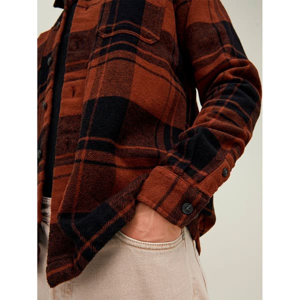 Jack & Jones Overshirt Logan Check Brun,Orange S Mand