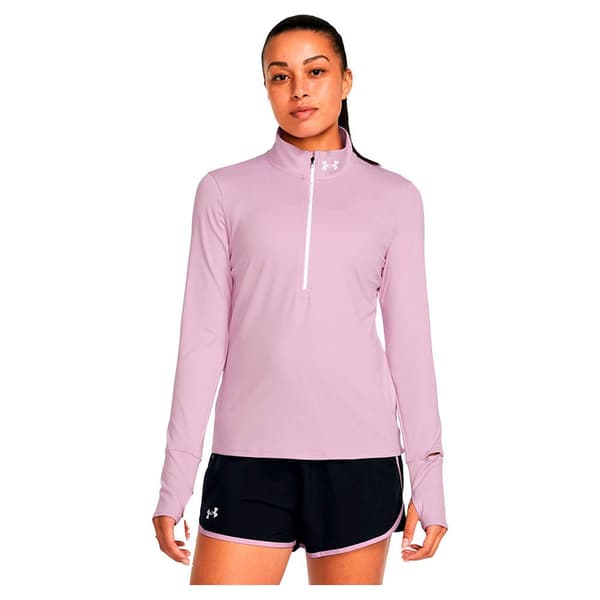 Under Armour Half Zip Fleece Qualifier Run Pinkki L Nainen