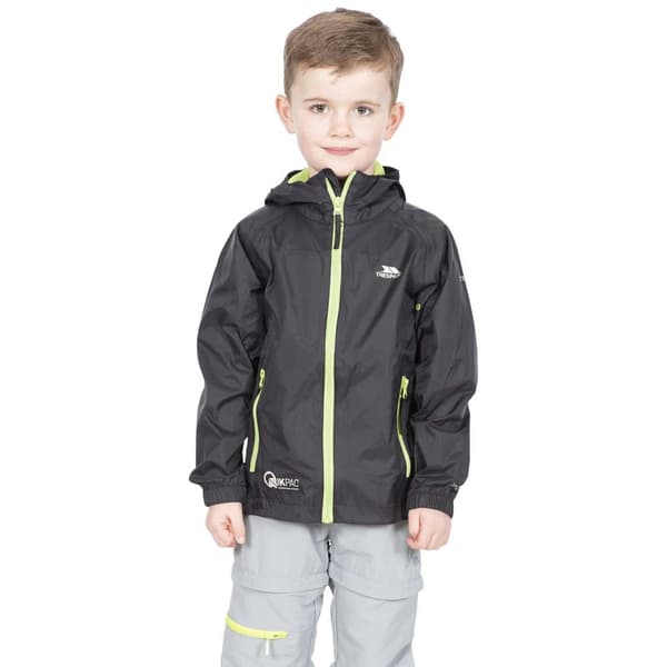 Trespass Jakke Qikpac Sort 3-4 Years Dreng