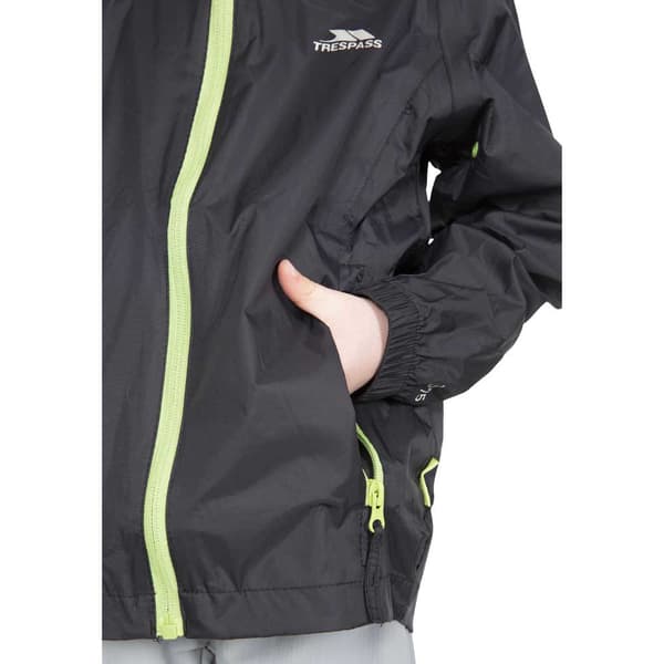 Trespass Jakke Qikpac Sort 3-4 Years Dreng