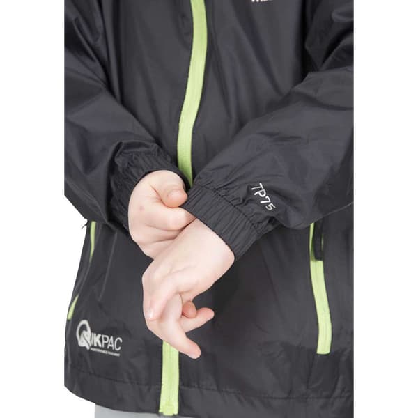 Trespass Jakke Qikpac Sort 3-4 Years Dreng