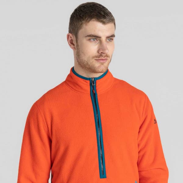 Craghoppers Halv Lynlås Fleece Co2 Renu Orange L Mand