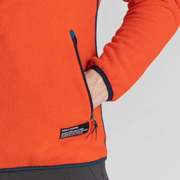 Craghoppers Halv Lynlås Fleece Co2 Renu Orange L Mand