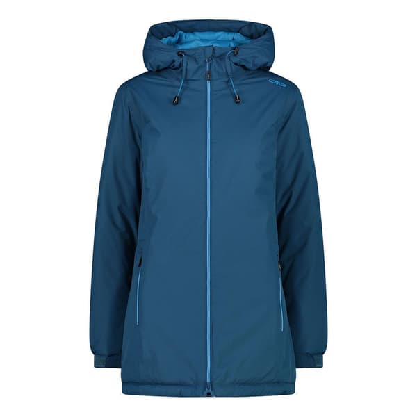 Cmp Jakke Long Fix Hood 32z1396 Blå M Kvinde