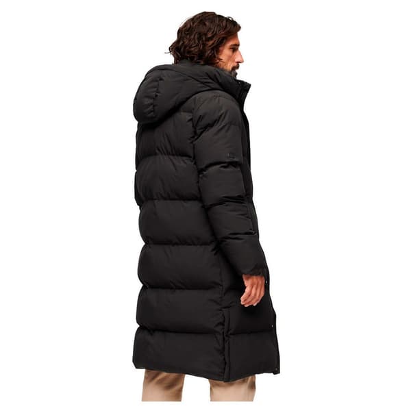 Superdry Puffer Jakke Longline Sort M Mand