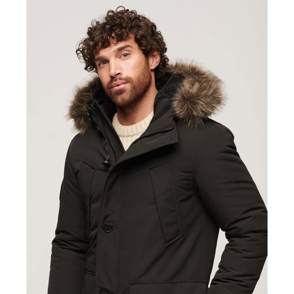 Superdry Parkas Everest Faux Fur Svart S Man