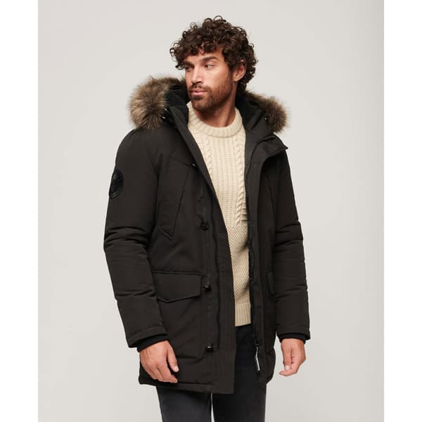 Superdry Anorakki Everest Faux Fur Musta 2XL Mies