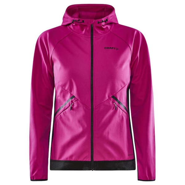 Craft Jakke Glide Hood Rosa XS Kvinde