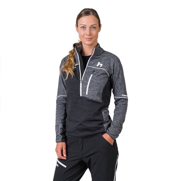 Hannah Halv Lynlås Fleece Meda Grå 40 Kvinde