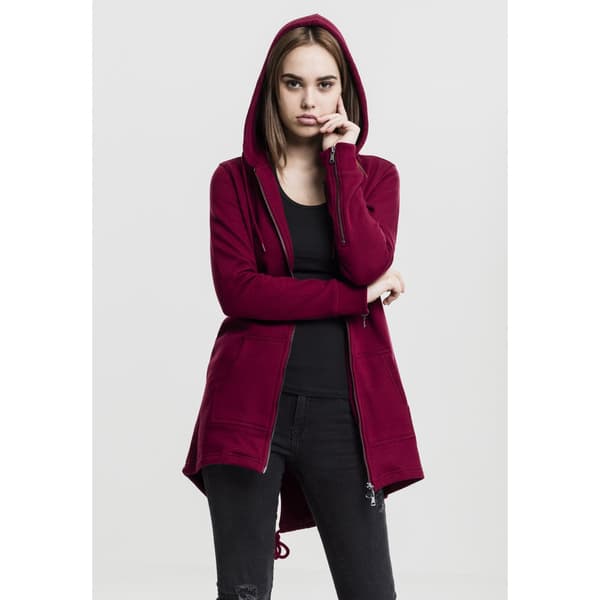Urban Classics Sweatshirt Parka Rød L Kvinde