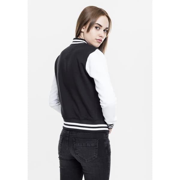 Urban Classics Jakke Skjorte 2-tone College Sweat Sort L Kvinde