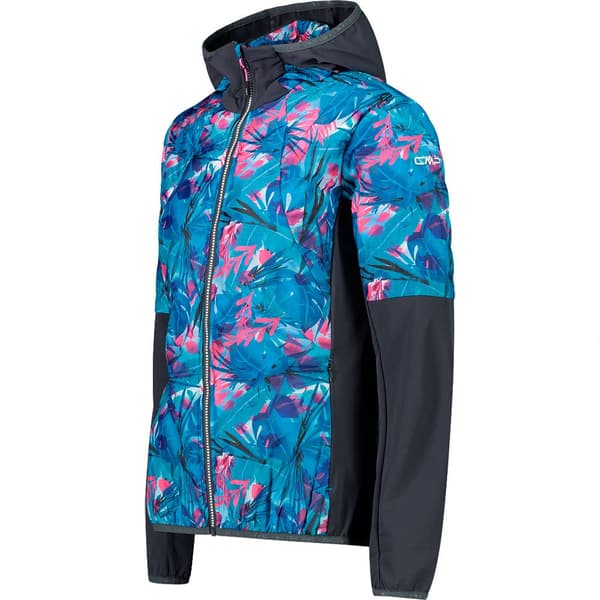 Cmp Jakke Fix Hood Hybrid 32z6026p Blå XS Kvinde