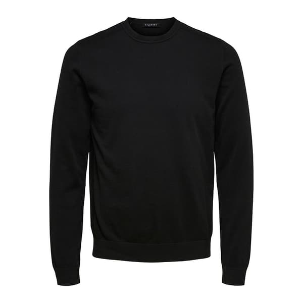 Selected Tröja Med Rund Hals Berg Svart L Man