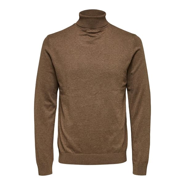 Selected Trøje Med Rund Hals Berg Brun XL Mand