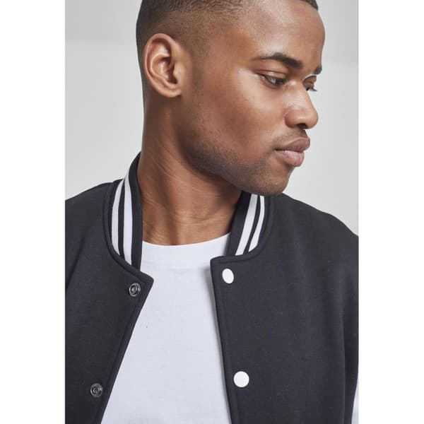 Urban Classics 2-tone College College Sweat Basic Jakke Sort XL Mand