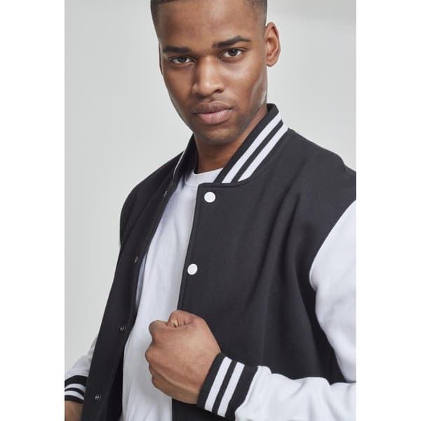 Urban Classics 2-tone College College Sweat Basic Jakke Sort XL Mand