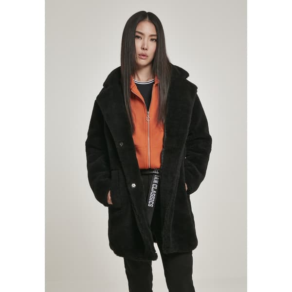 Urban Classics Overdimensioneret Parka Sherpa Sort XL Kvinde