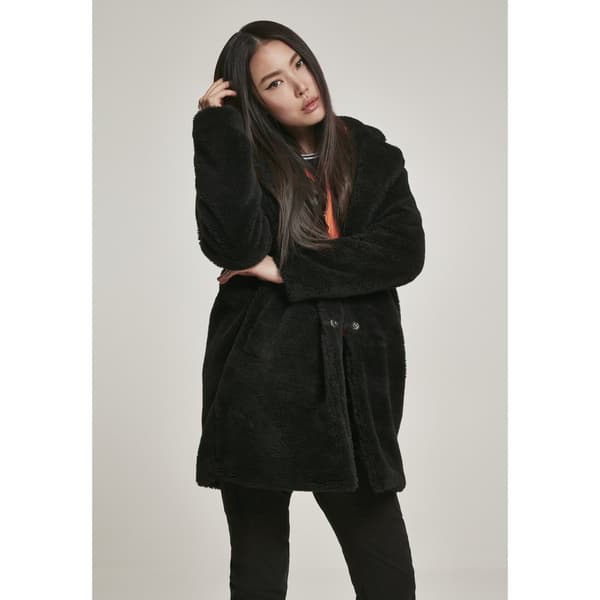 Urban Classics Overdimensioneret Parka Sherpa Sort XL Kvinde