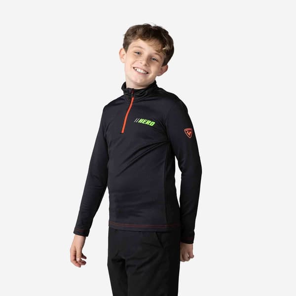 Rossignol Halv Lynlås Fleece Hero Warm Stretch Sort 12 Years