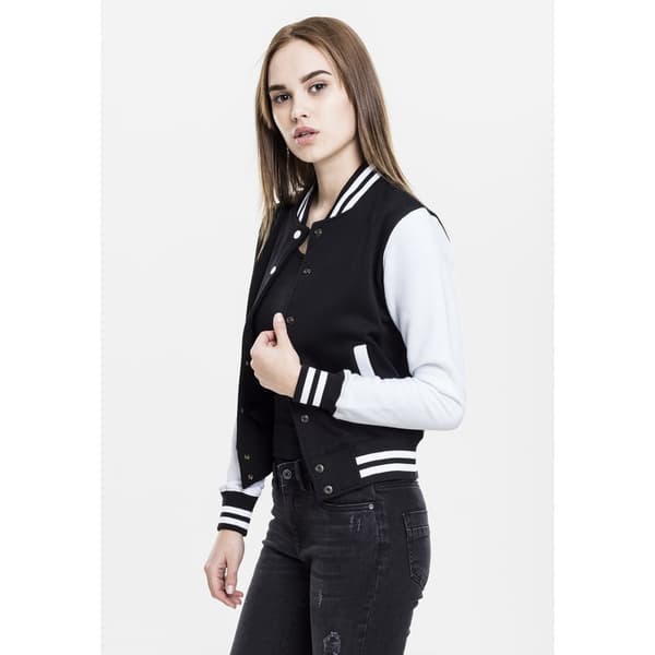 Urban Classics Jakke Skjorte 2-tone College Sweat Sort XL Kvinde