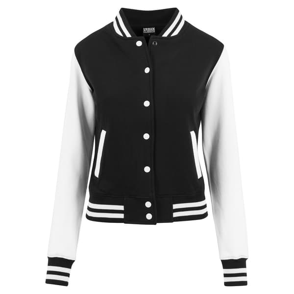 Urban Classics Jakke Skjorte 2-tone College Sweat Sort XL Kvinde