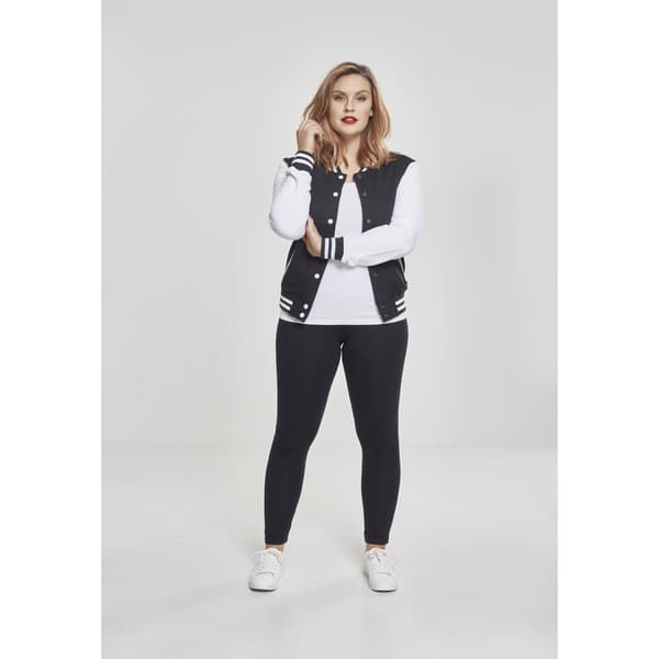 Urban Classics Jakke Skjorte 2-tone College Sweat Sort XL Kvinde