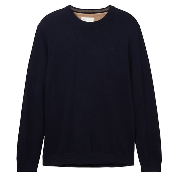 Tom Tailor Crew Neck Villapaita 1038426 Basic Knit Sininen M Mies