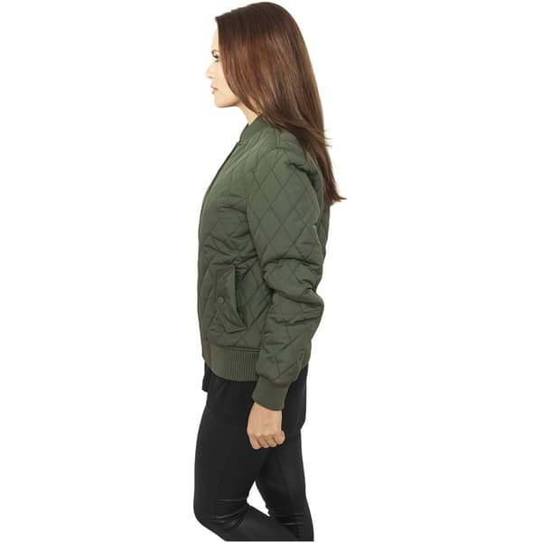 Urban Classics Diamond Nylon Parka Grøn XS Kvinde