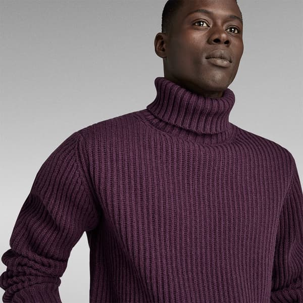 G-star Turtle Neck Sweater Essential Lilla S Mand