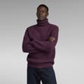 Miniatyrbillede 1 af 6: G-star Turtle Neck Sweater Essential Lilla S Mand