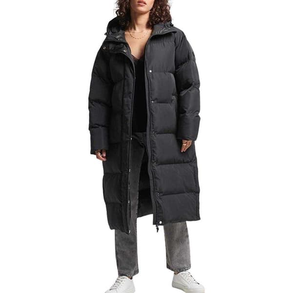 Superdry Jacka Studios Longline Duvet Grå M Kvinna
