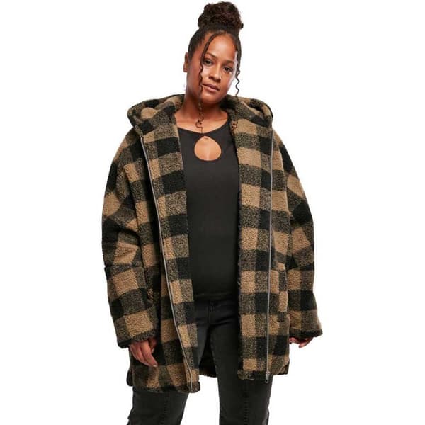 Urban Classics Jakke Oversized Check Grøn S Kvinde