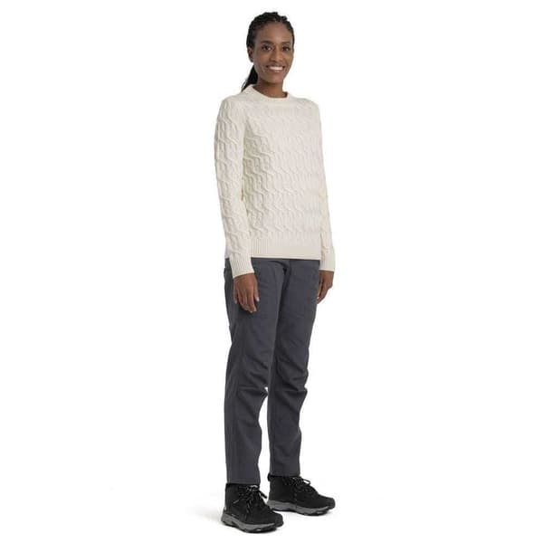 Icebreaker Tröja Med Rund Hals Cable Knit Merino Beige L Kvinna