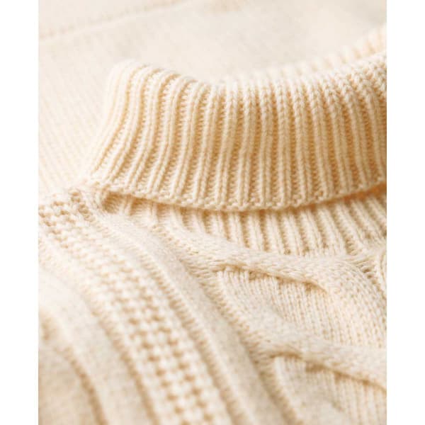 Superdry Tröja Med Rullehals Merchant Cable Beige M Man