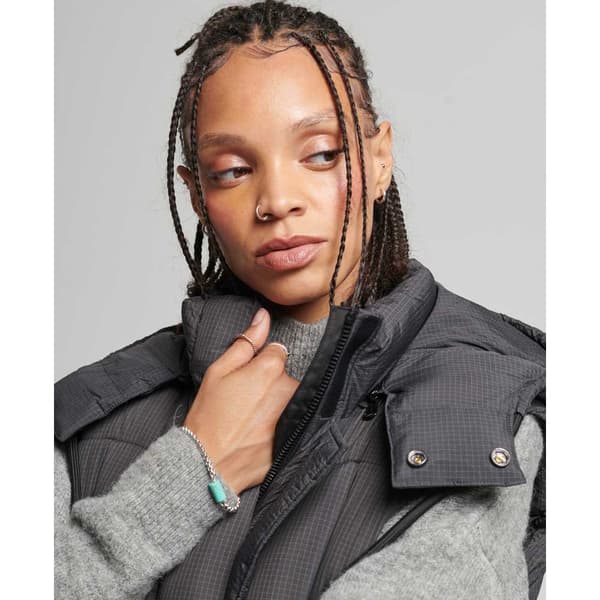 Superdry Jacka Code Sl Touchline Padded Grå S Kvinna