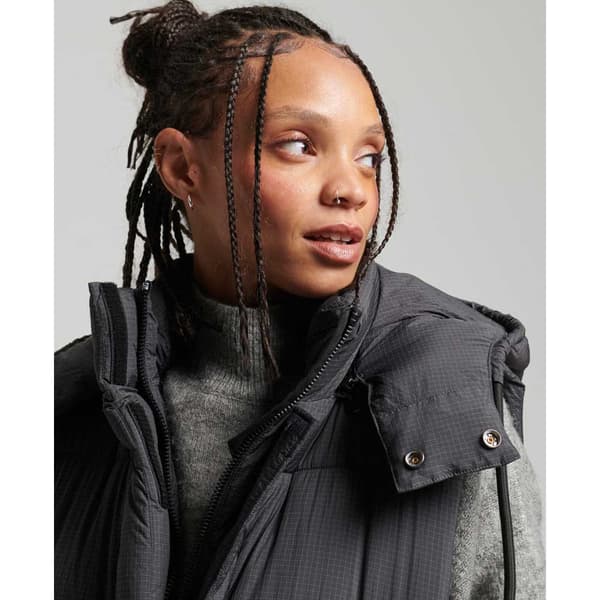 Superdry Jacka Code Sl Touchline Padded Grå S Kvinna