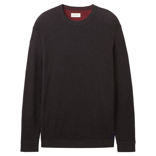 Tom Tailor Crew Neck Villapaita 1038612 Structured Knit Harmaa 2XL Mies