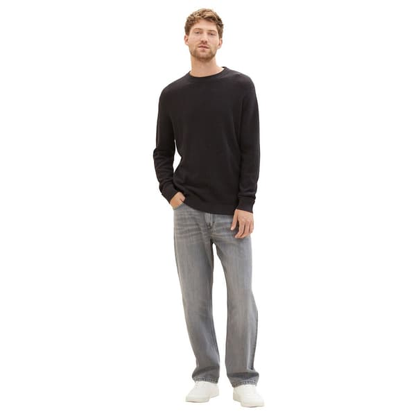 Tom Tailor Crew Neck Villapaita 1038612 Structured Knit Harmaa 2XL Mies