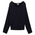 Miniatyrbillede 3 af 6: Tom Tailor Sweater 1037737 Knit Structured Batwing Blå S Kvinde