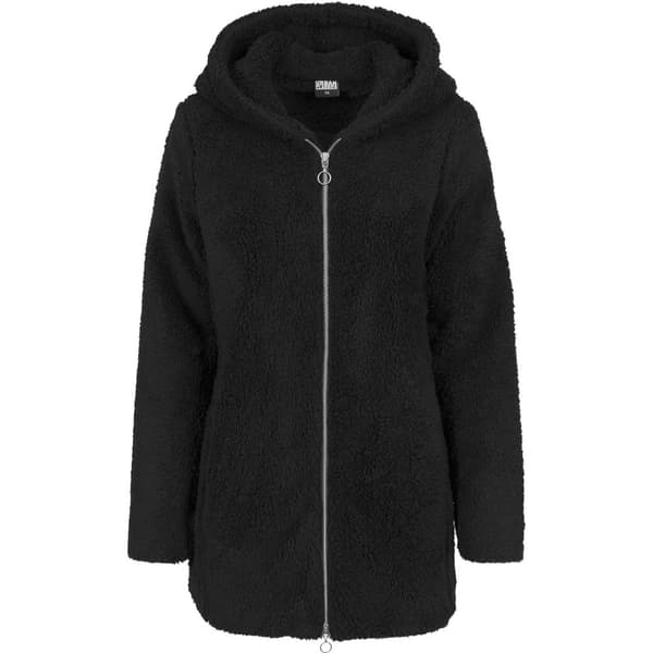 Urban Classics Parka Sherpa Sort M Kvinde