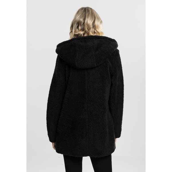 Urban Classics Parka Sherpa Sort M Kvinde