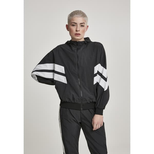 Urban Classics Parka Crinkle Batwing Sort L Kvinde