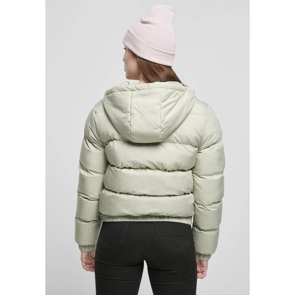 Urban Classics Jakke Hooded Puffer Grøn S Kvinde