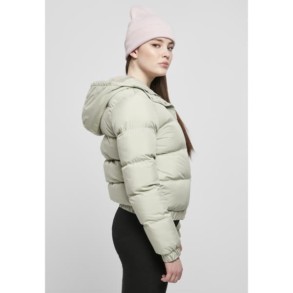 Urban Classics Jakke Hooded Puffer Grøn S Kvinde