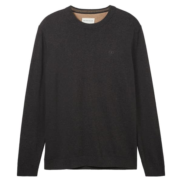 Tom Tailor Besætning Hals Sweater 1038426 Basic Knit Grå 3XL Mand