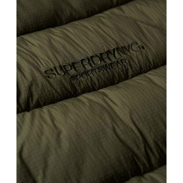 Superdry Pufferjacka Rips Longline Grönt S Man