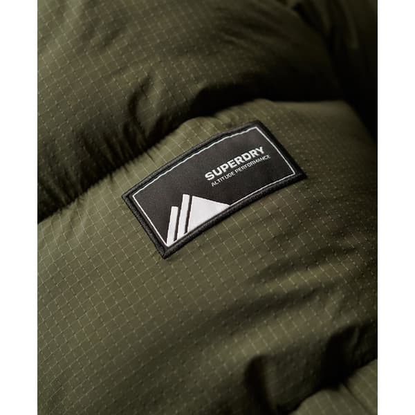 Superdry Pufferjacka Rips Longline Grönt S Man