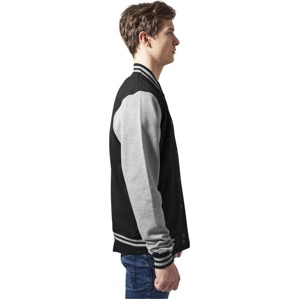 Urban Classics 2-tone College College Sweat Jakke Sort S Mand