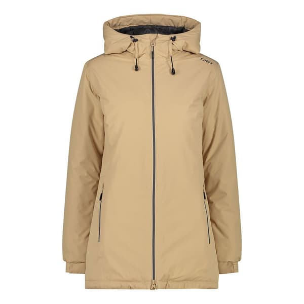 Cmp Jakke Long Fix Hood 32z1396 Beige XS Kvinde