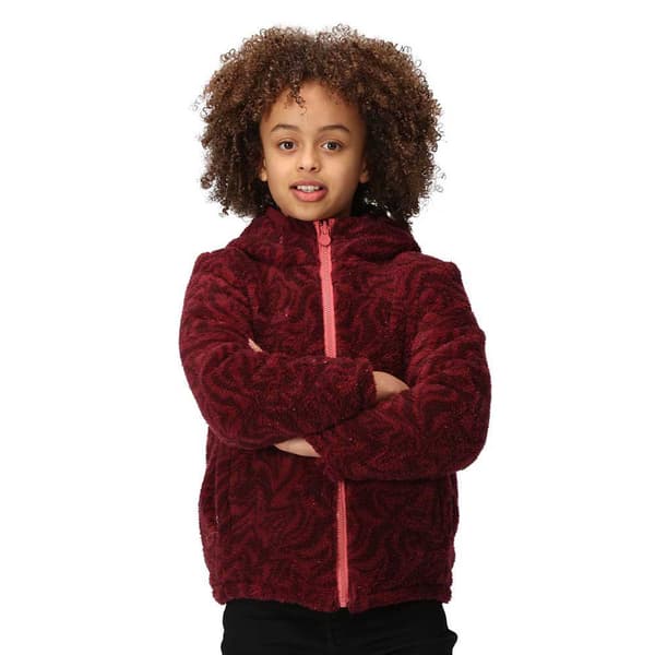 Regatta Junior Hoodie Regnjacka Kyrell Revers Röd 9-10 Years Pojke